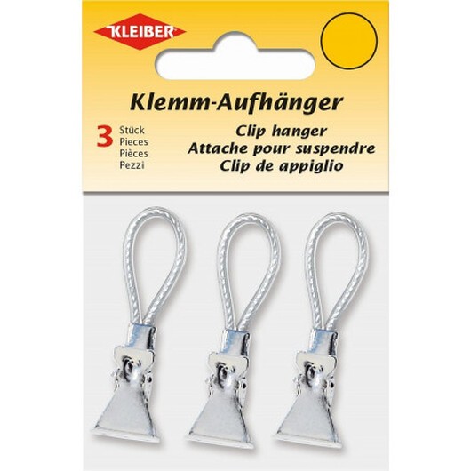 Kleiber Clips Handdukshängare Vit 5x1,5cm - 3 st