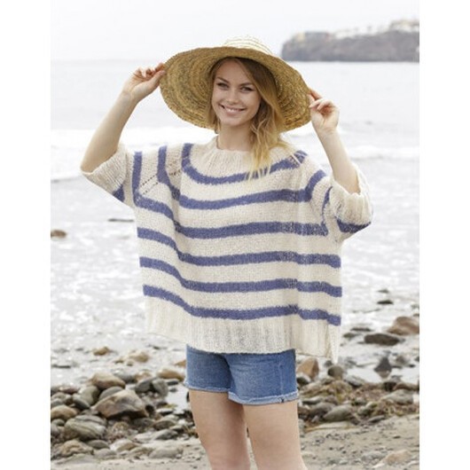 Riviera StripesÂ by DROPS Design - Tröja Stickmönster str. S - XXXL