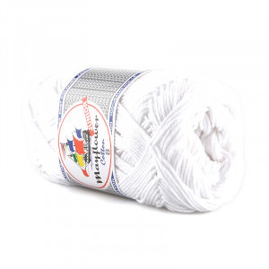 Mayflower Cotton 8/4 Garn Unicolor 1402 Vit