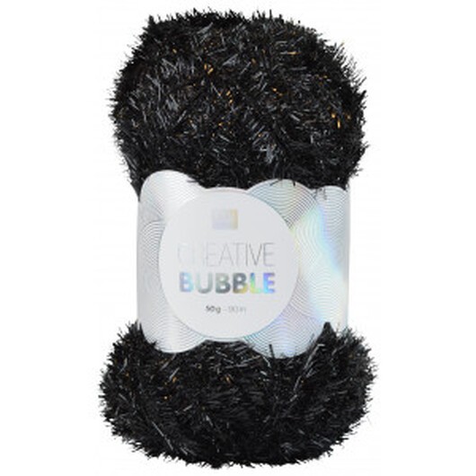 Rico Creative Bubble Garn Unicolor 012 Svart