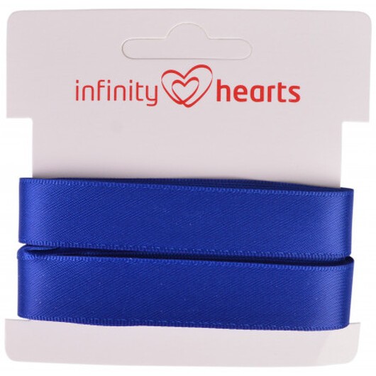 Infinity Hearts Satinband Dubbelsidig 15mm 329 Marinblå - 5m