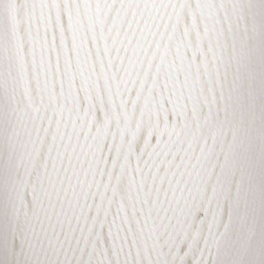 Drops Flora Garn Unicolor 02 Vit