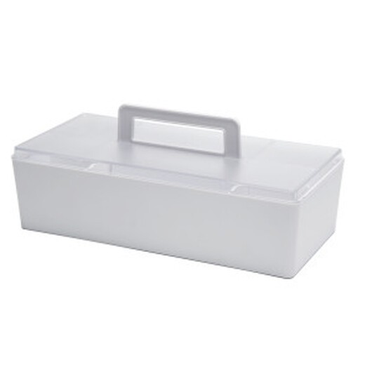 Infinity Hearts Hobby Verktygslåda med Handtag & Lock Plast Vit 32,5x13,5x15,4cm