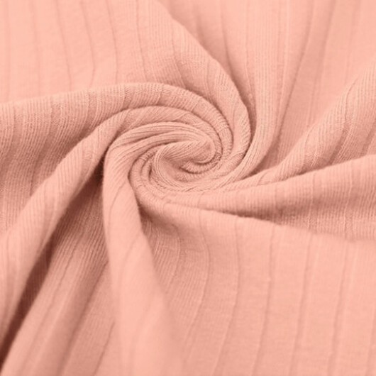 Jersey Rib Cotton Tyg 140cm 1611 Rosa - 50cm