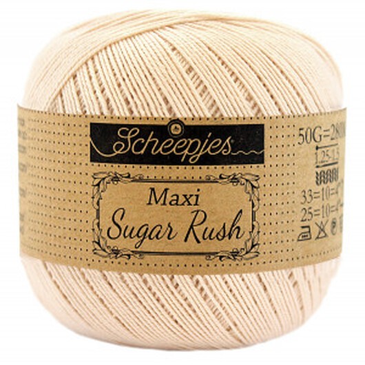 Scheepjes Maxi Sugar Rush Garn Unicolor 255 Nude