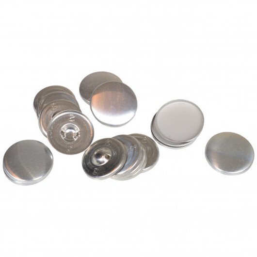 Infinity Hearts DIY Tygknappar/Ãverdragsknappar Runda Aluminium Silver 38 mm - 10 par