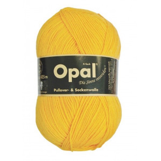 Opal Uni 4-trådigt Garn Unicolor 5182 Solgul