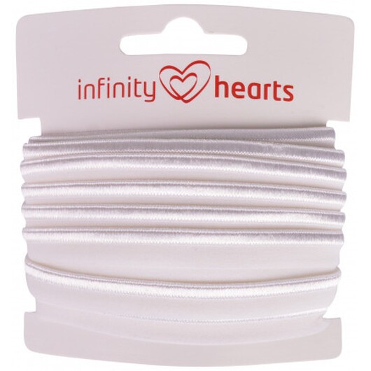 Infinity Hearts Passpoalband Stretch 10mm 029 Vit - 5m