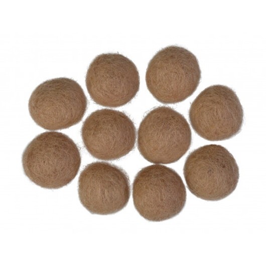 Filtkulor 20mm Ljus Brun W6 - 10 st.