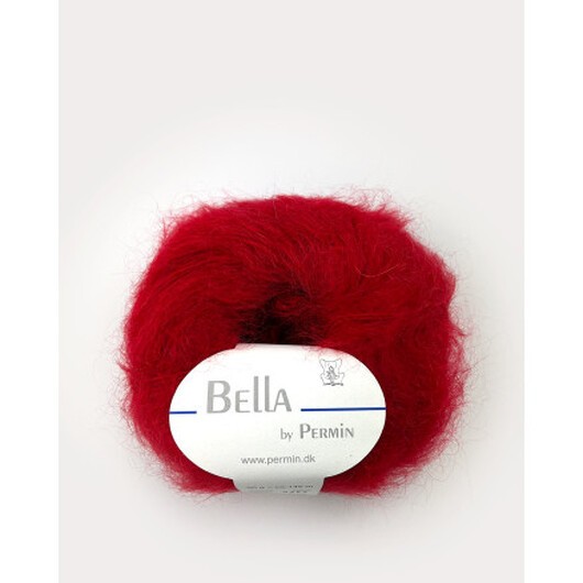 Permin Bella Mohair Garn 77 Röd
