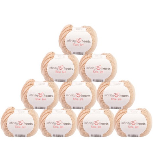 Infinity Hearts Rose 8/4 Garnnystan Unicolor 213 Beige - 10 st.