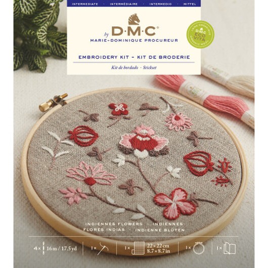 DMC Eco Vita Broderikit - Indiska blommor