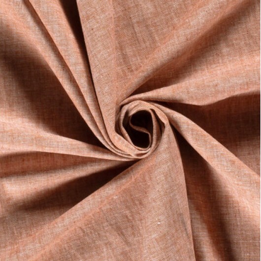 Lin/Bomull Melange Tyg 145cm 056 Orange - 50cm