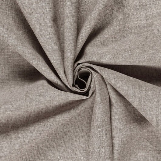 Linne/Bomull melerat 138cm 55 Taupe - 50cm