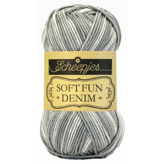 Scheepjes Softfun Denim Garn Print 511 Grå