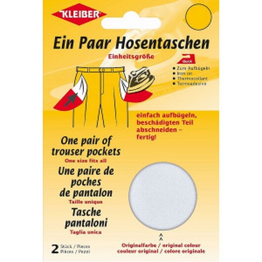 Kleiber Reparationsficka till Byxor Vit 18,5x16cm - 2 st