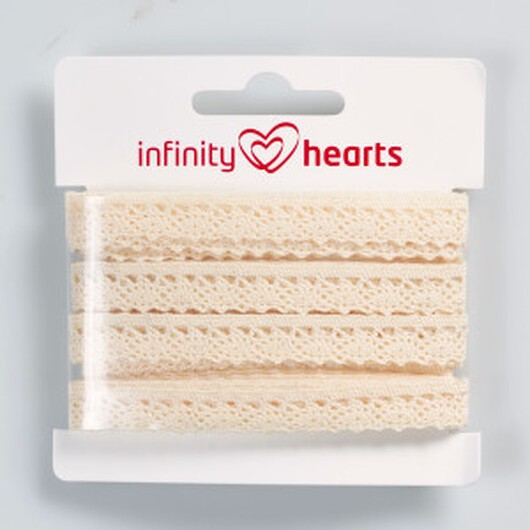 Infinity Hearts Spetsband Polyester 11mm 2 Ecru - 5m
