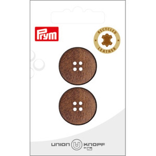 Prym Läderknapp Brun 23 mm - 2 st.