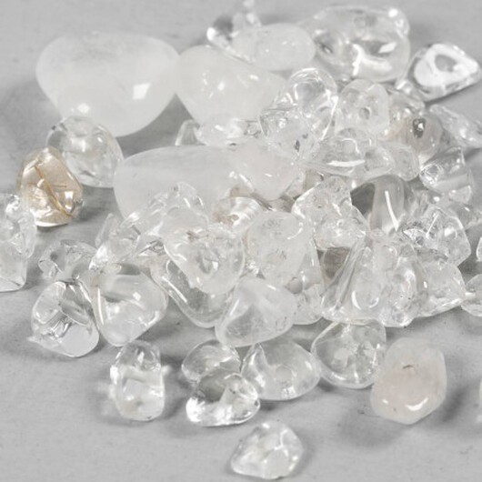 Kristallpärlor, Klar kvarts, Dia. 7-12 mm, Hålstl. 1 mm, ca. 63 st., transparenta färger, 63 st./ 1 förp.
