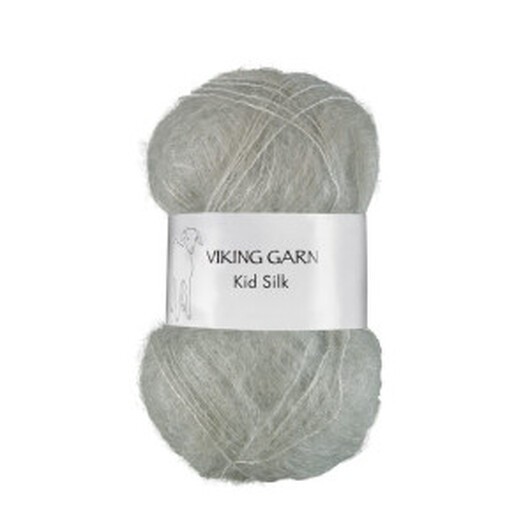 Viking Garn Kid-Silk Dov Ljus Grön