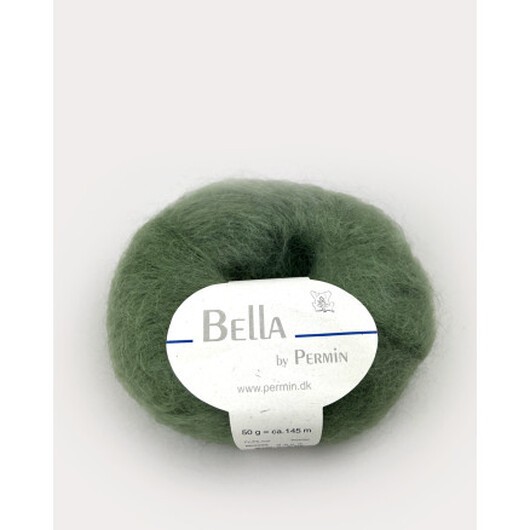 Permin Bella Mohair Garn 87 Mossgrön