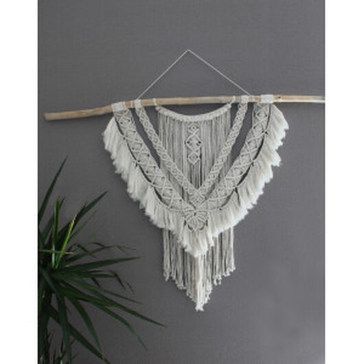 Makramé av Create Artiv - Väggdekoration Knytmönster 60x70cm - Macrame af Rito Krea - Vægophæng Knytteopskrift