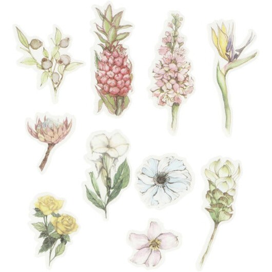 Washi-klistermärken, blommor, storlek 25-60 mm, 30 st / 1 frp.