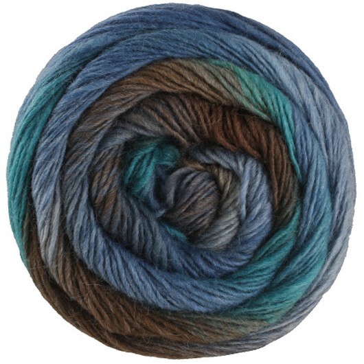 Lana Grossa Garn Mix 100 Färger 8017 Blå/Mocca/Dark Brown/Blue