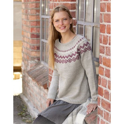 Old Mill Pullover by DROPS Design - Blus stickmönster str. S - XXXL