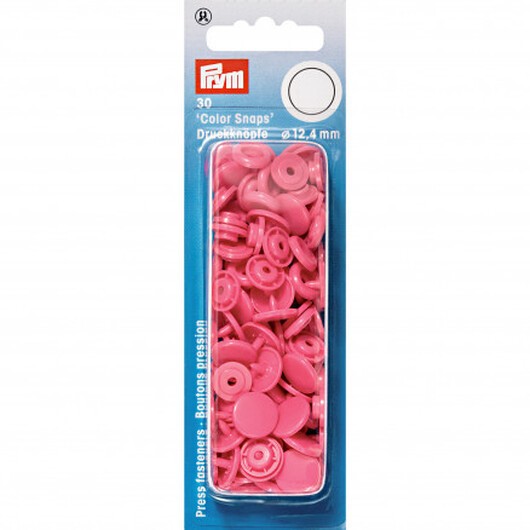 Prym Color Snaps Tryckknappar Plast Rund Cerise 12,4mm - 30 st.