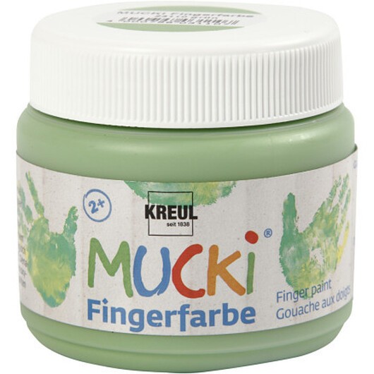 Mucki Fingerfärg, grön, 150 ml/ 1 burk
