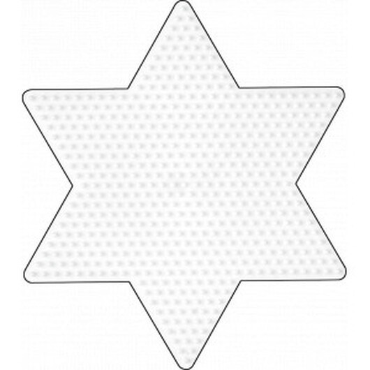 Hama Midi Pärlplatta Stjärna Stor Vit 16,5x14,5cm - 1 st.