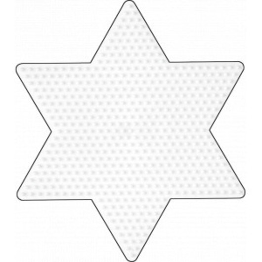 Hama Midi Pärlplatta Stjärna Stor Vit 16,5x14,5cm - 1 st.