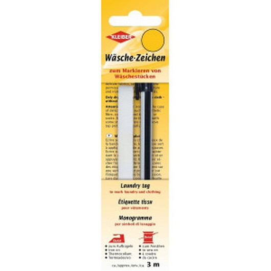 Kleiber Tags/Tejp till Tvätt Liten Set Vit 1cm - 3 m