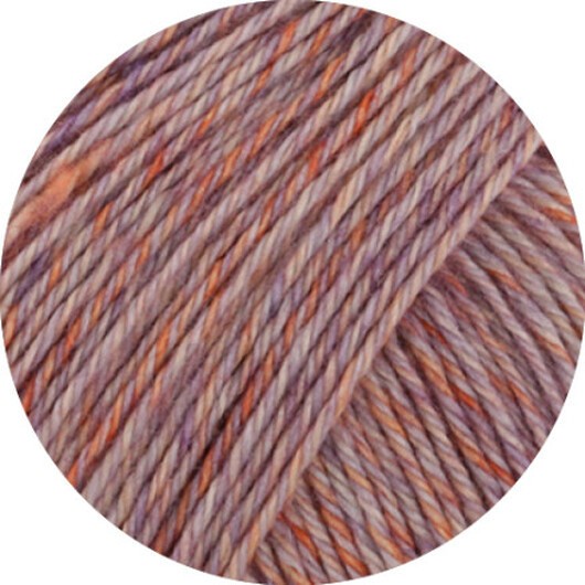 Lana Grossa Vintage Socks Garn 1011 Rosa/Lila/Aprikos/Blå Melange