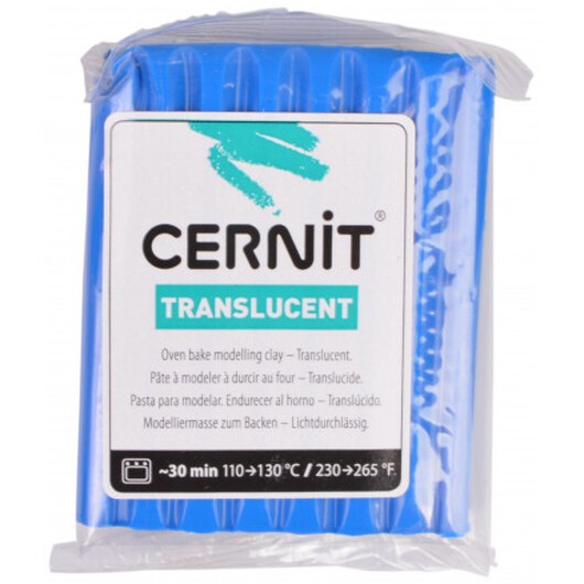 Cernit Modellera Transparent 131 Safirblå 56g