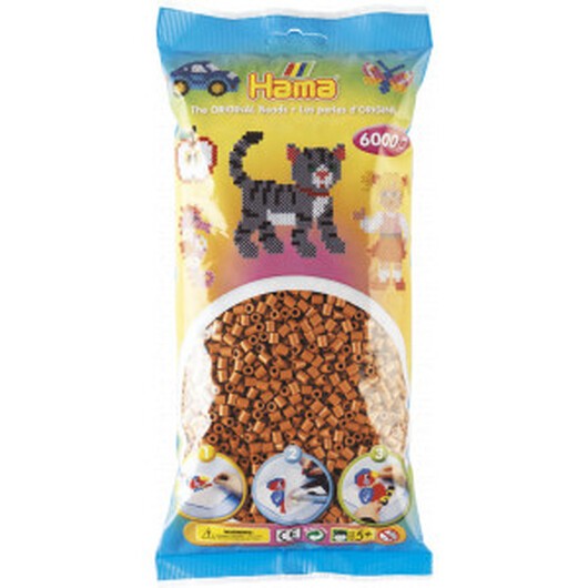 Hama Midi Pärlor 205-21 Ljusbrun - 6000 st.