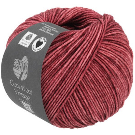 Lana Grossa Cool Wool Vintage Garn 7364 Vinröd