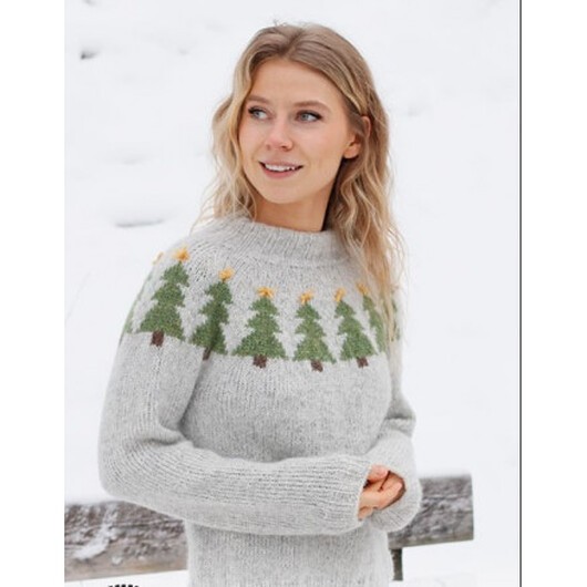 Merry TreesÂ by DROPS Design - Tröja Stickmönster strl. XS-XXL