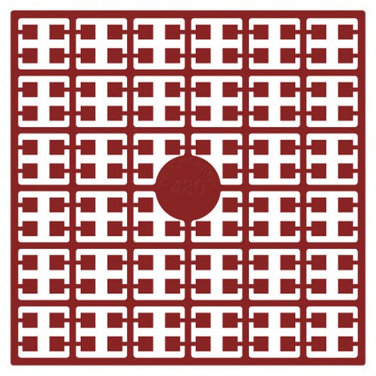 Pixelhobby Midi Pärlor 480 Extra mörk Terracotta 2x2mm - 140 pixels