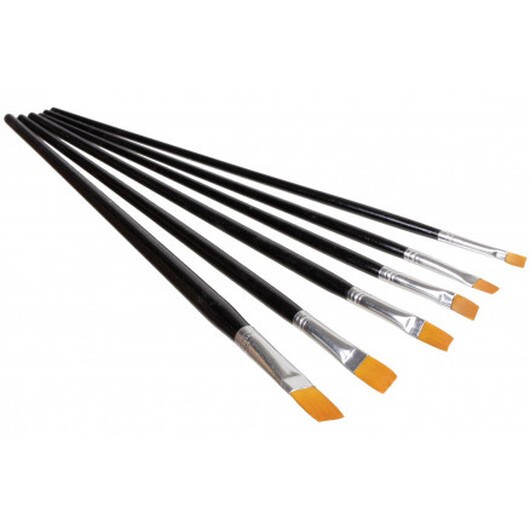 Artino Målarpenslar/Artist Brush Set Flat Synthetic Ass. sizes - 6 st.