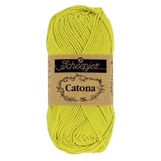Scheepjes Catona Garn 245 Grön Gul - 10g