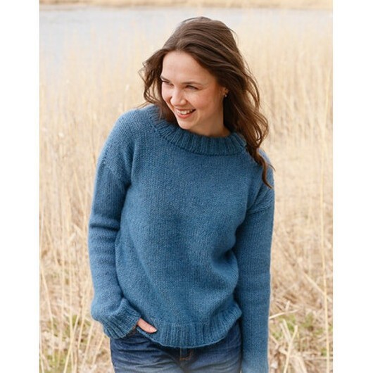 Rhapsody in Blue by DROPS Design - Tröja Stickmönster str. XS - XXXL