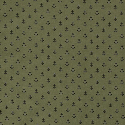Bomullspoplin Tyg 150cm 027 Ankare - 50cm
