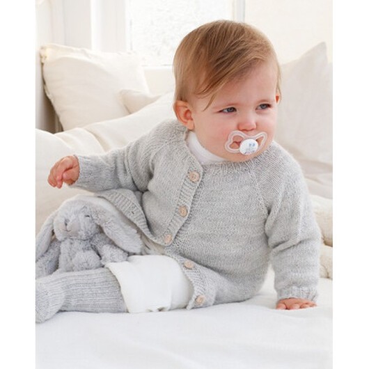 Little Pearl Cardigan by DROPS Design - Baby Jacka Stickmönster str. 0/1 mån - 3/4 år