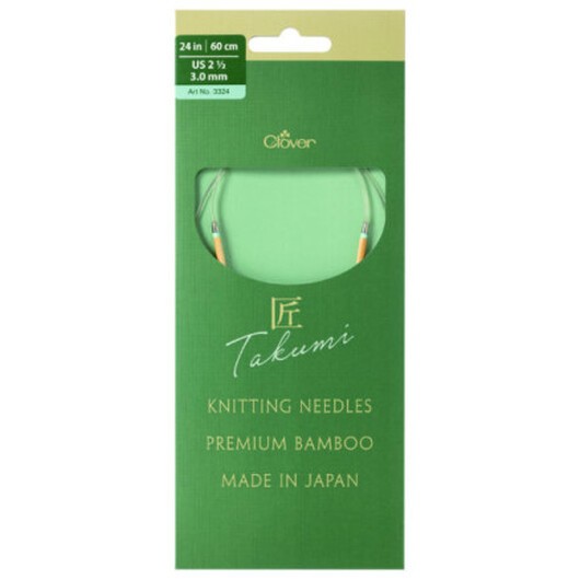 Clover Takumi Pro Bambu Rundstickor med kullager 60cm 3.0mm