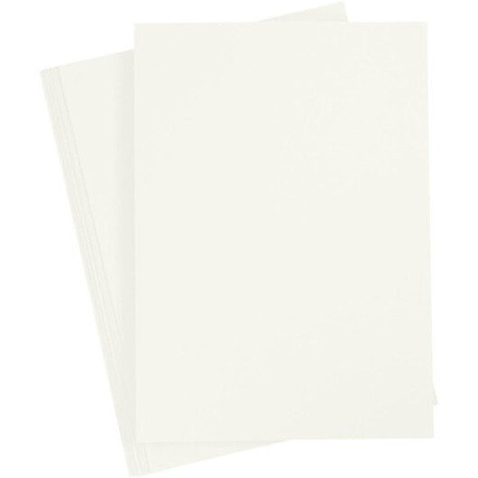 Kartongpapper, A4, ark 210x297 mm, 180 g, råvit, 20 ark/ 1 förp.
