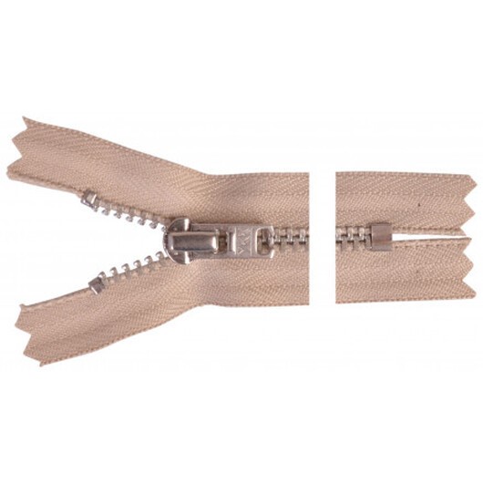 YKK Dragkedja/Blixtlås Aluminium 15cm 4mm Beige