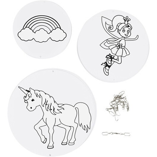 Mobil med motiv, Dia. 12+15+18 cm, 300 g, vit, 3 set/ 1 förp.