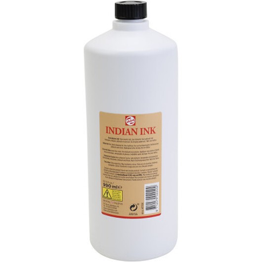 Flytande tusch, svart, 1000 ml/ 1 flaska